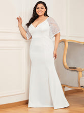 Load image into Gallery viewer, Color=Cream | Sexy Maxi V Neck Wholesale Party Dress With Flare Sleeves-Cream 9