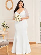 Load image into Gallery viewer, Color=Cream | Sexy Maxi V Neck Wholesale Party Dress With Flare Sleeves-Cream 6