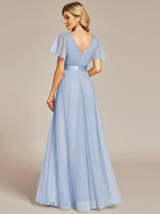 Color=Ice Blue | Women's V-Neck A-Line Floor-Length Wholesale Bridesmaid Dresses-Ice Blue 53