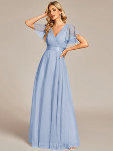 Color=Ice Blue | Women's V-Neck A-Line Floor-Length Wholesale Bridesmaid Dresses-Ice Blue 56