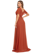 Load image into Gallery viewer, Simple Empire Waist Flowing Sleeves Evening Dress #Burnt Orange
