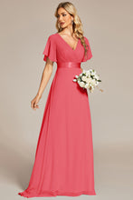 Load image into Gallery viewer, Color=CO | Glamorous Double V-Neck Ruffles Padded Plus Size Evening Dresses EP09890 17