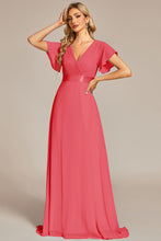 Load image into Gallery viewer, Color=CO | Glamorous Double V-Neck Ruffles Padded Plus Size Evening Dresses EP09890 20