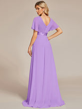 Load image into Gallery viewer, Simple Empire Waist Flowing Sleeves Evening Dress #Lavender