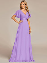 Load image into Gallery viewer, Simple Empire Waist Flowing Sleeves Evening Dress #Lavender