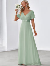Load image into Gallery viewer, Simple Empire Waist Flowing Sleeves Evening Dress #Mint Green