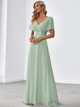 Load image into Gallery viewer, Simple Empire Waist Flowing Sleeves Evening Dress #Mint Green