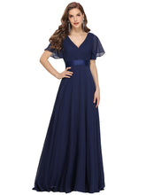 Load image into Gallery viewer, Color=NB | Glamorous Double V-Neck Ruffles Padded Plus Size Evening Dresses EP09890 52