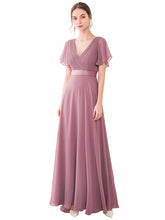 Load image into Gallery viewer, Color=OD | Glamorous Double V-Neck Ruffles Padded Plus Size Evening Dresses EP09890 57
