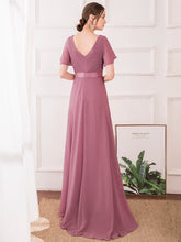 Load image into Gallery viewer, Color=OD | Glamorous Double V-Neck Ruffles Padded Plus Size Evening Dresses EP09890 58