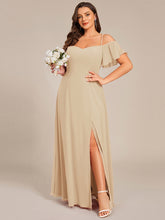 Load image into Gallery viewer, Plain Solid Color Plus Size Wholesale Chiffon Bridesmaid Dress