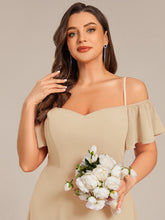 Load image into Gallery viewer, Plain Solid Color Plus Size Wholesale Chiffon Bridesmaid Dress