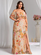 Load image into Gallery viewer, Women&#39;s Plus Size Ruffle Thigh Split Wholesale Bridesmaid Dresses
