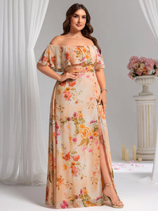 Color=Peach Fuzz | womens-a-line-off-shoulder-ruffle-thigh-split-bridesmaid-dresses-es00969-2-Peach Fuzz 99