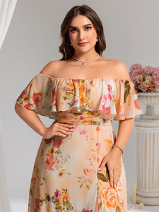 Color=Peach Fuzz | womens-a-line-off-shoulder-ruffle-thigh-split-bridesmaid-dresses-es00969-2-Peach Fuzz 98