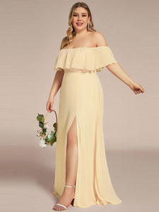 Color=Yellow | womens-a-line-off-shoulder-ruffle-thigh-split-bridesmaid-dresses-es00969-2-Yellow 123