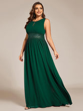 Load image into Gallery viewer, Color=Dark Green | Wholesale Sleeveless Embroidered Round Neck A-Line Floor Length Bridesmaid Dresses-Dark Green 9