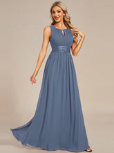 Load image into Gallery viewer, Color=Dusty Blue | B2B-Exclusive Strapless Embroidered A-Line Floor Length Non-Stretch Bridesmaid Dresses-Dusty Blue 30