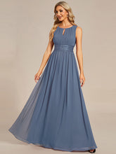 Load image into Gallery viewer, Color=Dusty Blue | B2B-Exclusive Strapless Embroidered A-Line Floor Length Non-Stretch Bridesmaid Dresses-Dusty Blue 26