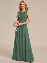 Load image into Gallery viewer, Color=Eucalyptus Green | B2B-Exclusive Strapless Embroidered A-Line Floor Length Non-Stretch Bridesmaid Dresses-Eucalyptus Green 34