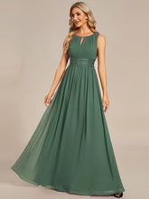 Load image into Gallery viewer, Color=Eucalyptus Green | B2B-Exclusive Strapless Embroidered A-Line Floor Length Non-Stretch Bridesmaid Dresses-Eucalyptus Green 31