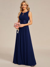 Load image into Gallery viewer, Color=Navy Blue | B2B-Exclusive Strapless Embroidered A-Line Floor Length Non-Stretch Bridesmaid Dresses-Navy Blue 39