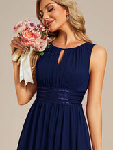 Load image into Gallery viewer, Color=Navy Blue | B2B-Exclusive Strapless Embroidered A-Line Floor Length Non-Stretch Bridesmaid Dresses-Navy Blue 38