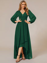 Load image into Gallery viewer, Maxi Long Chiffon Wholesale Evening Dresses With Long Sleeves