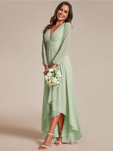 Load image into Gallery viewer, Color=Mint Green | Maxi Long Chiffon Wholesale Evening Dresses With Long Sleeves-Mint Green 15