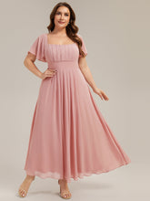 Load image into Gallery viewer, Color=Dusty Rose | Fast Delivery Short Sleeve Ruffle Backless Ruched A-Line Floor Length Bridesmaid Dresses-Dusty Rose 20