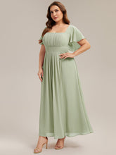 Load image into Gallery viewer, Color=Mint Green | Fast Delivery Short Sleeve Ruffle Backless Ruched A-Line Floor Length Bridesmaid Dresses-Mint Green 29