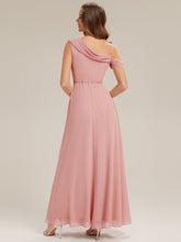 Load image into Gallery viewer, Color=Dusty Rose | Fast Delivery Short Sleeve Asymmetrical A-Line Floor Length Rhinestone Bridesmaid Dresses-Dusty Rose 7