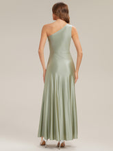 Load image into Gallery viewer, Color=Sage Green | Bulk Order Sleeveless A-Line High Stretch Asymmetrical Floor Length Dress with Thigh-High Slit, Bridesmaid Dresses 2