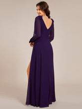 Load image into Gallery viewer, A Line V Neck Wholesale Bridesmaid Dresses With High Split