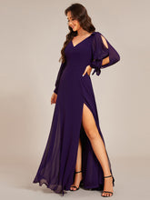 Load image into Gallery viewer, A Line V Neck Wholesale Bridesmaid Dresses With High Split