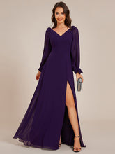 Load image into Gallery viewer, A Line V Neck Wholesale Bridesmaid Dresses With High Split