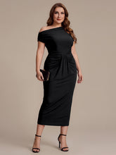 Load image into Gallery viewer, Color=Black | Wholesale Pricing Short Sleeve Off-Shoulder High Stretch A-Line Evening Tops-Black 9