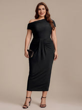 Load image into Gallery viewer, Color=Black | Wholesale Pricing Short Sleeve Off-Shoulder High Stretch A-Line Evening Tops-Black 10
