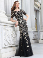 Load image into Gallery viewer, Color=Black Gold | Wholesale Sequin Shiny Fishtail Tulle Dresses for Party-Black Gold 23