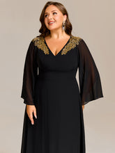 Load image into Gallery viewer, Color=Black | Bulk Wholesale Bridesmaid Sequin Dresse with Sequin Embroidery-Black 5