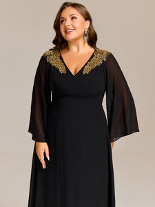 Color=Black | Bulk Wholesale Bridesmaid Sequin Dresse with Sequin Embroidery-Black 5