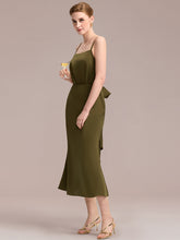 Load image into Gallery viewer, Color=Olive Green | Commercial Wholesale Strapless Adjustable Spaghetti Straps Fishtail Midi Wedding Guest Dresses-Olive Green 4