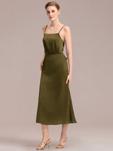 Load image into Gallery viewer, Color=Olive Green | Commercial Wholesale Strapless Adjustable Spaghetti Straps Fishtail Midi Wedding Guest Dresses-Olive Green 5