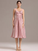 Load image into Gallery viewer, Color=Dusty Rose | Factory Design Sleeveless Sweetheart Neck Gathered A-Line Midi Wedding Guest Dresses-Dusty Rose 5