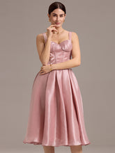 Load image into Gallery viewer, Color=Dusty Rose | Factory Design Sleeveless Sweetheart Neck Gathered A-Line Midi Wedding Guest Dresses-Dusty Rose 3