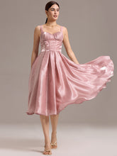 Load image into Gallery viewer, Color=Dusty Rose | Factory Design Sleeveless Sweetheart Neck Gathered A-Line Midi Wedding Guest Dresses-Dusty Rose 1