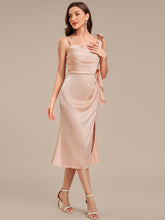 Load image into Gallery viewer, Color=English Rose | Sleeveless Off Shoulder Fishtail Floral Midi Wedding Guest Dresses-English Rose 3