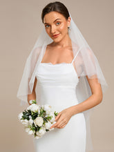 Load image into Gallery viewer, Color=White | Wholesale Square Neck Sleeveless Bodycon Floor-Length Wedding Dress-White 5