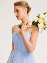 Load image into Gallery viewer, Color=Ice Blue | One Stop Shop Sleeveless Sweetheart Neck Backless Pleated A-Line Midi Bridesmaid Dresses-Ice Blue 3