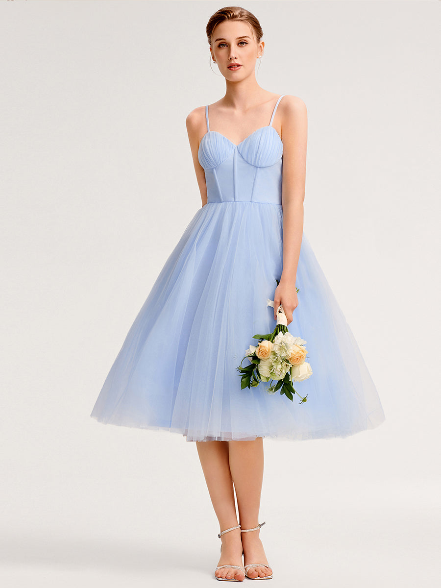 Color=Ice Blue | One Stop Shop Sleeveless Sweetheart Neck Backless Pleated A-Line Midi Bridesmaid Dresses-Ice Blue 1